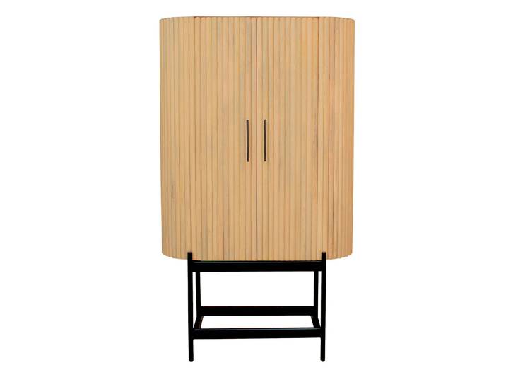 SIT Möbel STRIPE Schrank Mangoholz, Altmetall
