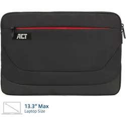 ACT Suburb Laptop Sleeve 13.3", made from recycled plastic bottles (13.30", Universal), Notebooktasche, Schwarz