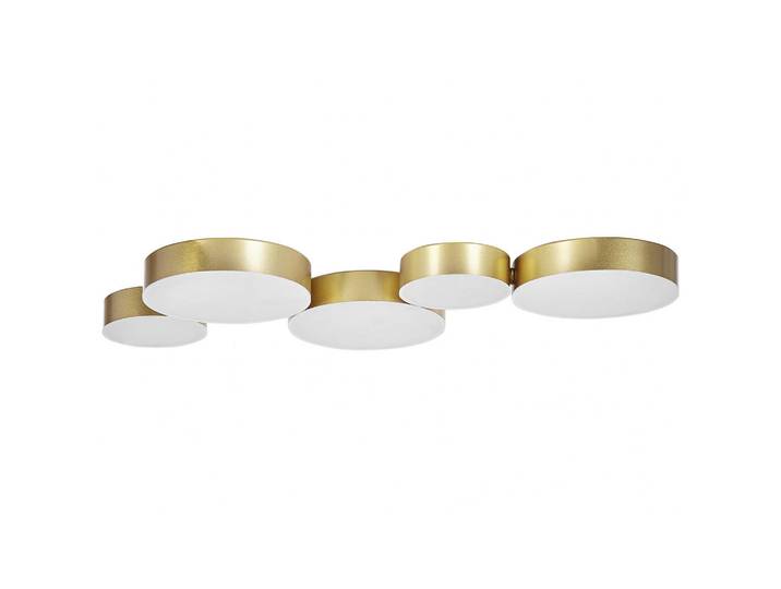 Beliani Deckenleuchte Luga 20/54/3 cm, Goldfarben, Metall, LED integrated, 54x3x20 cm, Lampen & Leuchten, Innenbeleuchtung, Deckenleuchten, Deckenleuchten