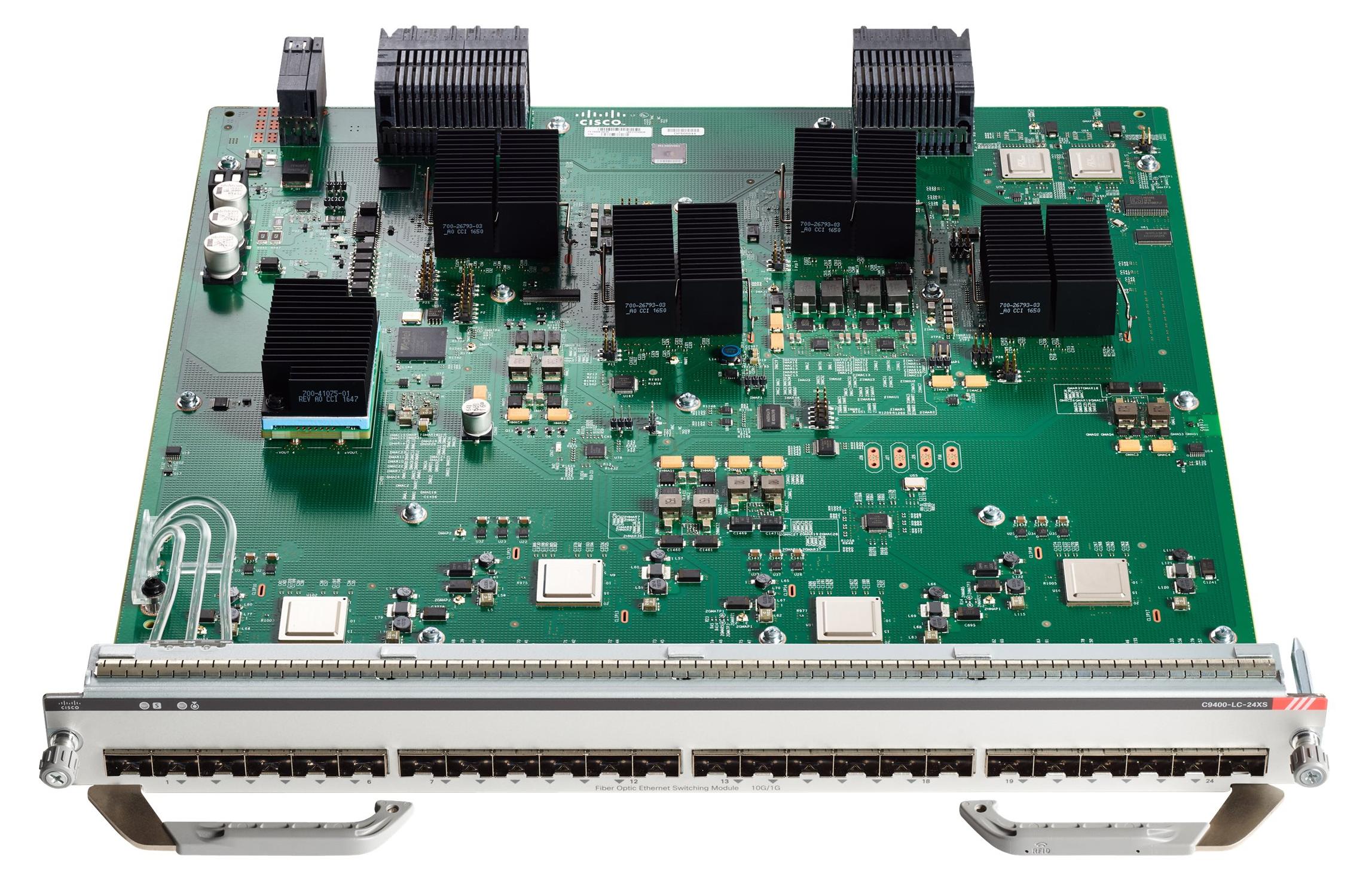 Cisco C9400-LC-24XS=, IEEE 1588, IEEE 802.1as, IEEE 802.3ab, IEEE 802.3af, IEEE 802.3at, IEEE 802.3az, IEEE 802.3bz,..., SFP+, 545080 h, -5 - 45 °C, -40 - 70 °C, 10 - 95%