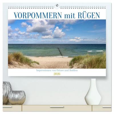 Vorpommern mit Rügen (hochwertiger Premium Wandkalender 2026 DIN A2 quer), Kunstdruck in Hochglanz