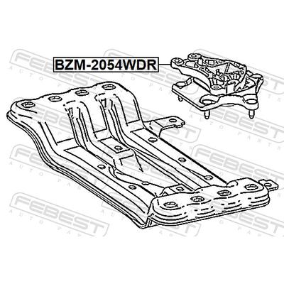 FEBEST Lagerung, Automatikgetriebe BZM-2054WDR hinten für Mercedes