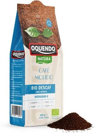 250 G – Bio Entkoffeinierter Kaffee Gemahlen – 100 % Arabica – Oquendo - MaxiCoffee