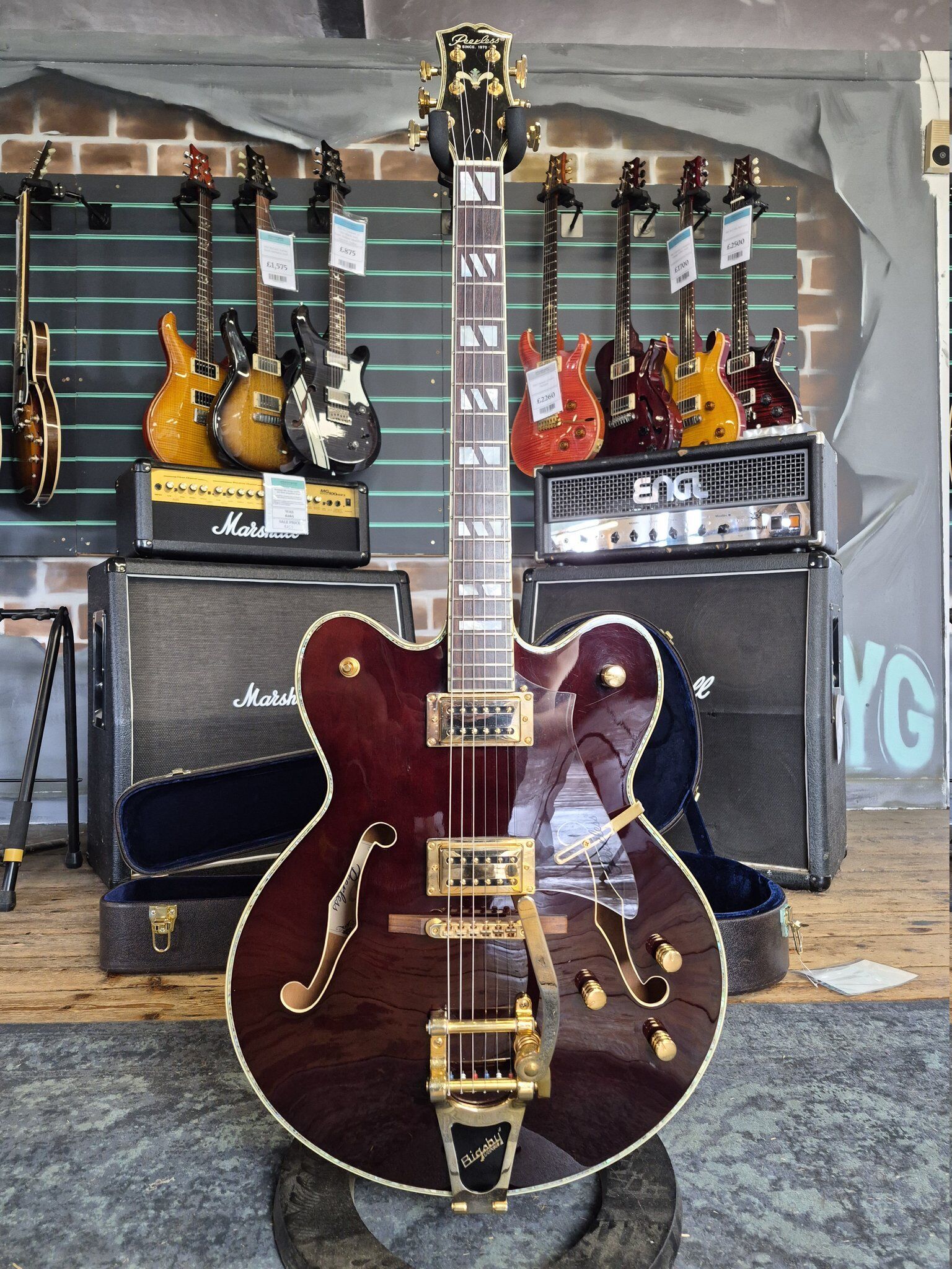 Peerless Tonemaster Custom Wine Red 2007 Hollow Body Electric Guitar   wine red - Refurbished