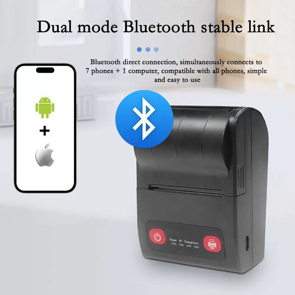 INF 58mm Mini Tragbarer Thermodrucker - USB & Bluetooth Konnektivität