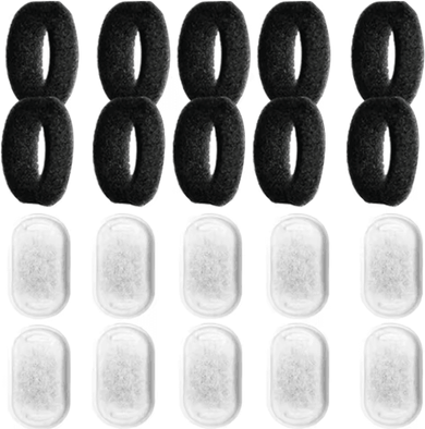 Inspire Picks 8 10PCS Pet Water Fountain Replacement Filters Activated Carbon Filters For Cat & Dog Water Dispensers 10pcs