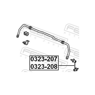 FEBEST Stange/Strebe, Stabilisator 0323-208 Hinterachse rechts für HONDA