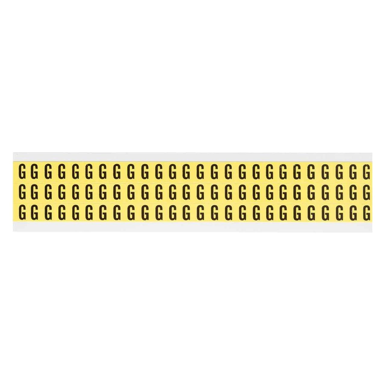 Brady 3410-G, B-499, Schwarz auf Gelb, 9 x 13mm, Buchstabe G, Schrifthöhe 8mm(25 K. á 78 E.) (3410-G)