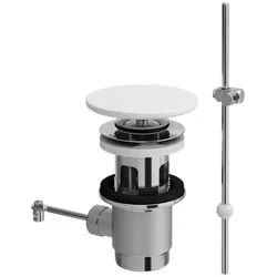 LAUFEN Ablaufventil H8981910200001 mit Zughebel, mit Saphir Keramik Abdeckung, schwarz glänzend