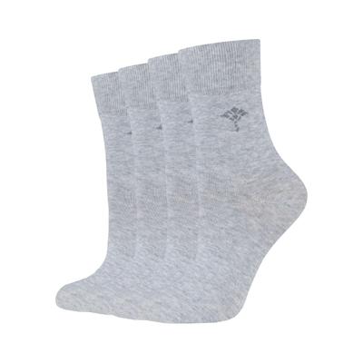 Socken JOOP "For your daily", Damen, Gr. 39-42, grau (fog melange), Baumwollmischung, meliert, unifarben, elastisch, Socken Socken, mit Cornflower-Logo, Rippenbündchen