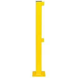PROREGAL Standpfosten für Rammschutz-Geländer S-Line | Anfang/Ende | HxBxT 100x14x16cm | Feuerverzinkter & kunststoffbeschichteter Stahl | Gelb