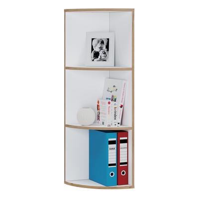 Bücherregal VCM "Elegantes Holzregal Eckregal Regal Salia 3fach", weiß, B:33cm T:33cm, Regale, Bücherregal