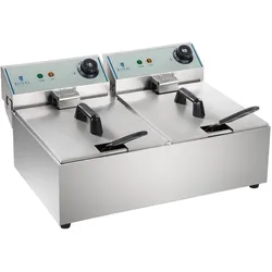 Royal Catering Elektro-Doppel-Fritteuse - 2 x 10 l - 5500 W - ECO -