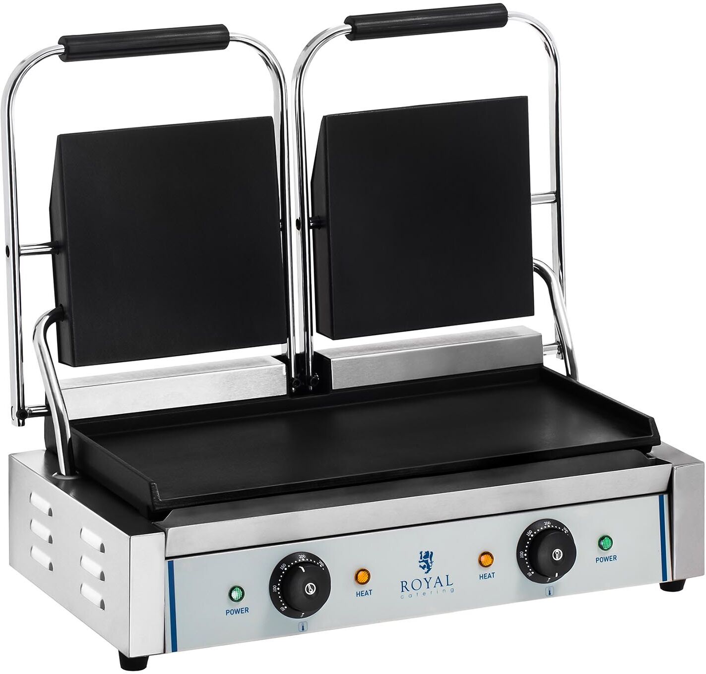 Royal Catering Doppel Kontaktgrill - glatt - 2 x 1.800 W RCKG- 3600-F