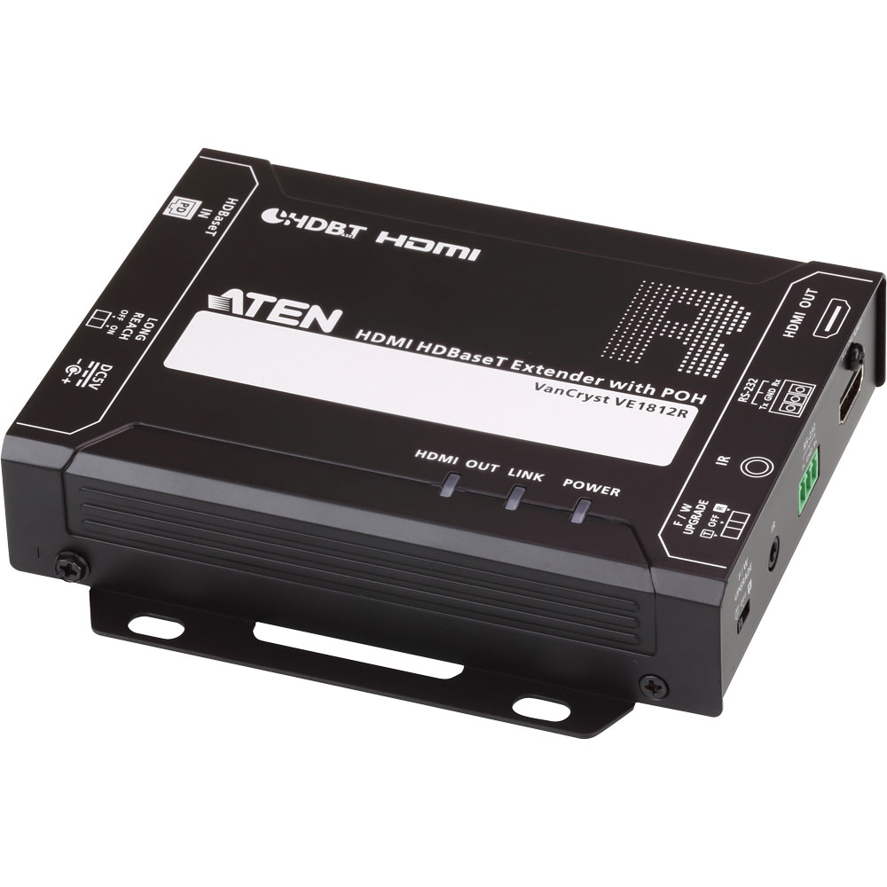 ATEN HDMI HDBaseT Empfänger mit POH (4K bei 100 m) (HDBaseT Klasse A), 4096 x 2160 Pixel, AV-Receiver, 150 m, Kabelgebunden, 3D, HDCP