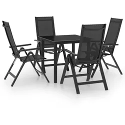 vidaXL 5-tlg. Garten-Essgruppe Aluminium Anthrazit