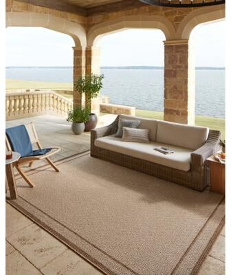 Alexander Home Hampton Natural Indoor/Outdoor Area Rug