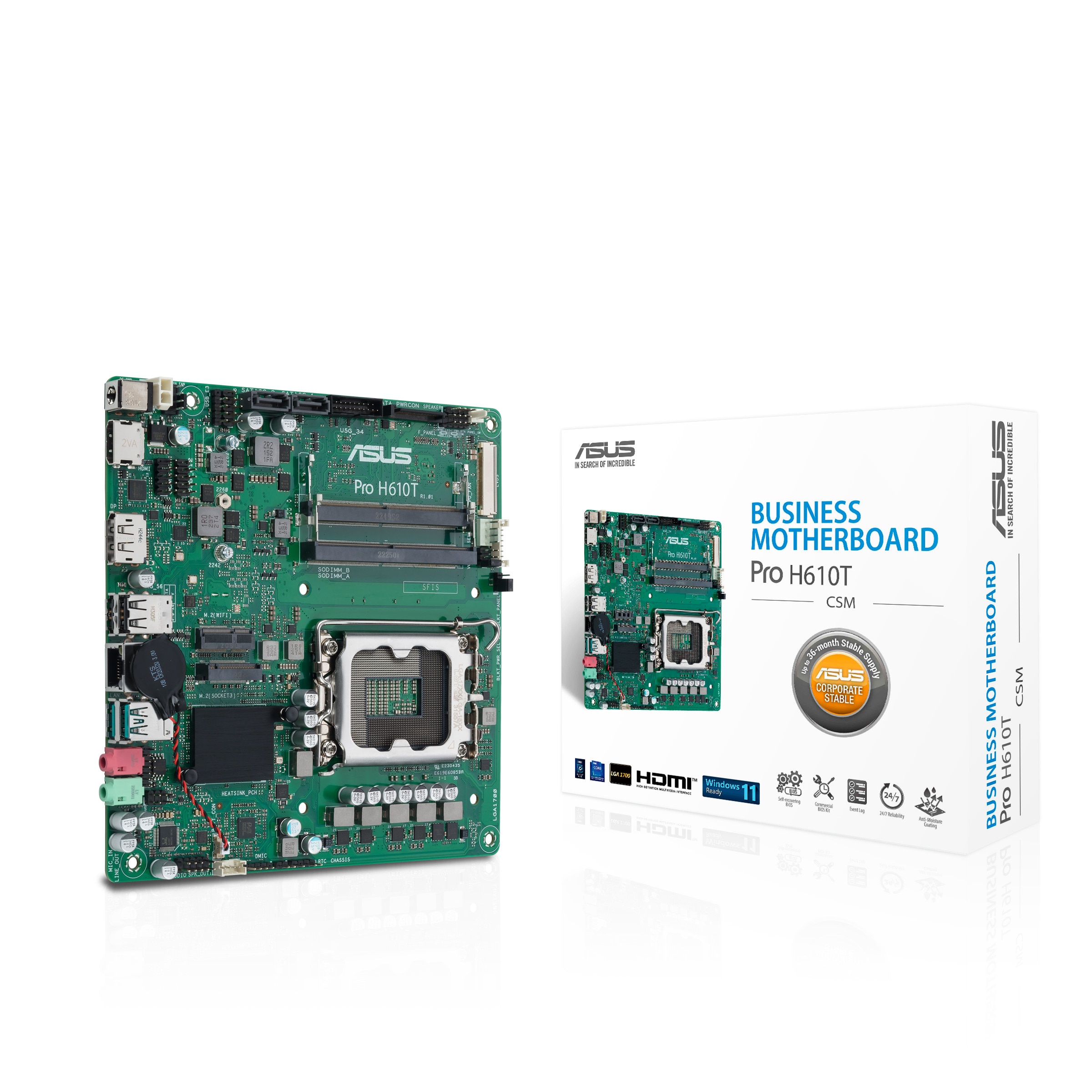 ASUS PRO H610T-CSM Mini-ITX Mainboard - Sockel 1700