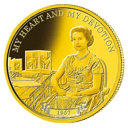 Gold-Gedenkmünze Queen Elizabeth II. – Weihnachtsrede 1957