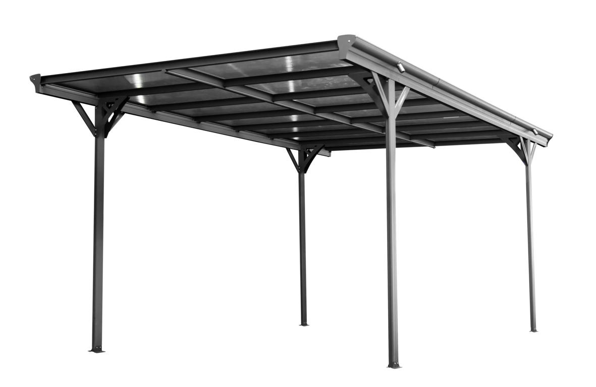 JUNGELMAR Carport Flach anthrazit, inkl. Endkundenlieferung, 305x503cm 16956222