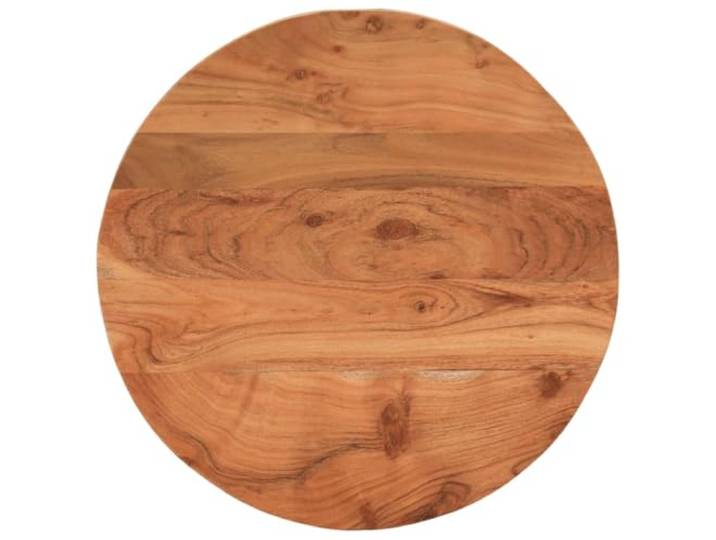 HEFZGDB Runde Tischplatte Ø60x2,5 cm aus massivem Akazienholz - Naturbelassene unbehandelte Oberfläche für individuelle Gestaltung - Robustes tropisches Hartholz für Möbelprojekte