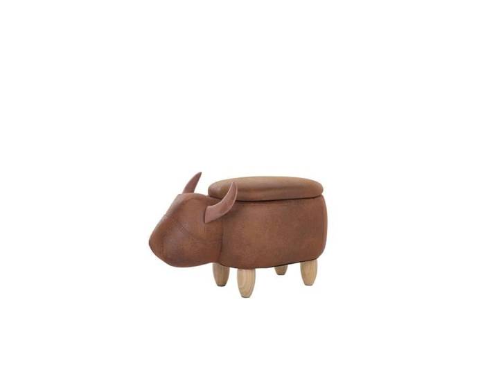 Beliani - Tabouret enfant en simili-cuir marron clair COW