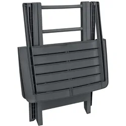 vidaXL 3-tlg. Bistro-Set Klappbar Kunststoff Anthrazit : Farbe - Anthrazit