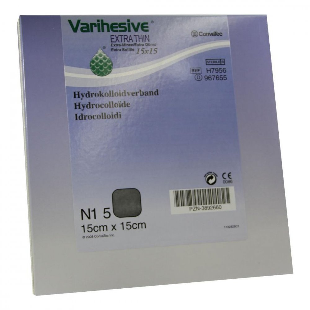 ConvaTec (Germany) GmbH Varihesive extra dünn 15x15 cm Hkv hydroaktiv 03892660