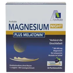 MAGNESIUM NIGHT plus 1 mg Melatonin Direktsticks 30 St