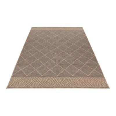 Teppich OBSESSION "My Oslo 710", grau (taupe), B:80cm H:7mm L:150cm, Polypropylen, Teppiche, Teppich, Rauten Muster, In- und Outdoor geeignet
