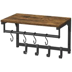 Garderobenleiste   ¦ braun ¦ Holzwerkstoff,Metall ¦ Maße (cm): B: 40 H: 24