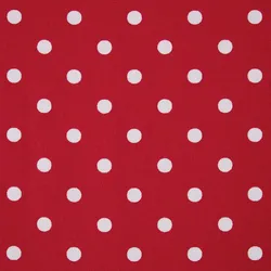 BAUMWOLLSTOFF Meterware Punkte rot, 150 cm