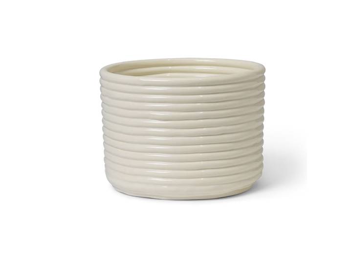 Ferm Living Pot Corduroy Ø20x15 cm Off white