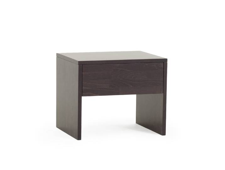 Nachttisch Daisy , mit Schubkasten , Buche massiv , wenge lackiert
