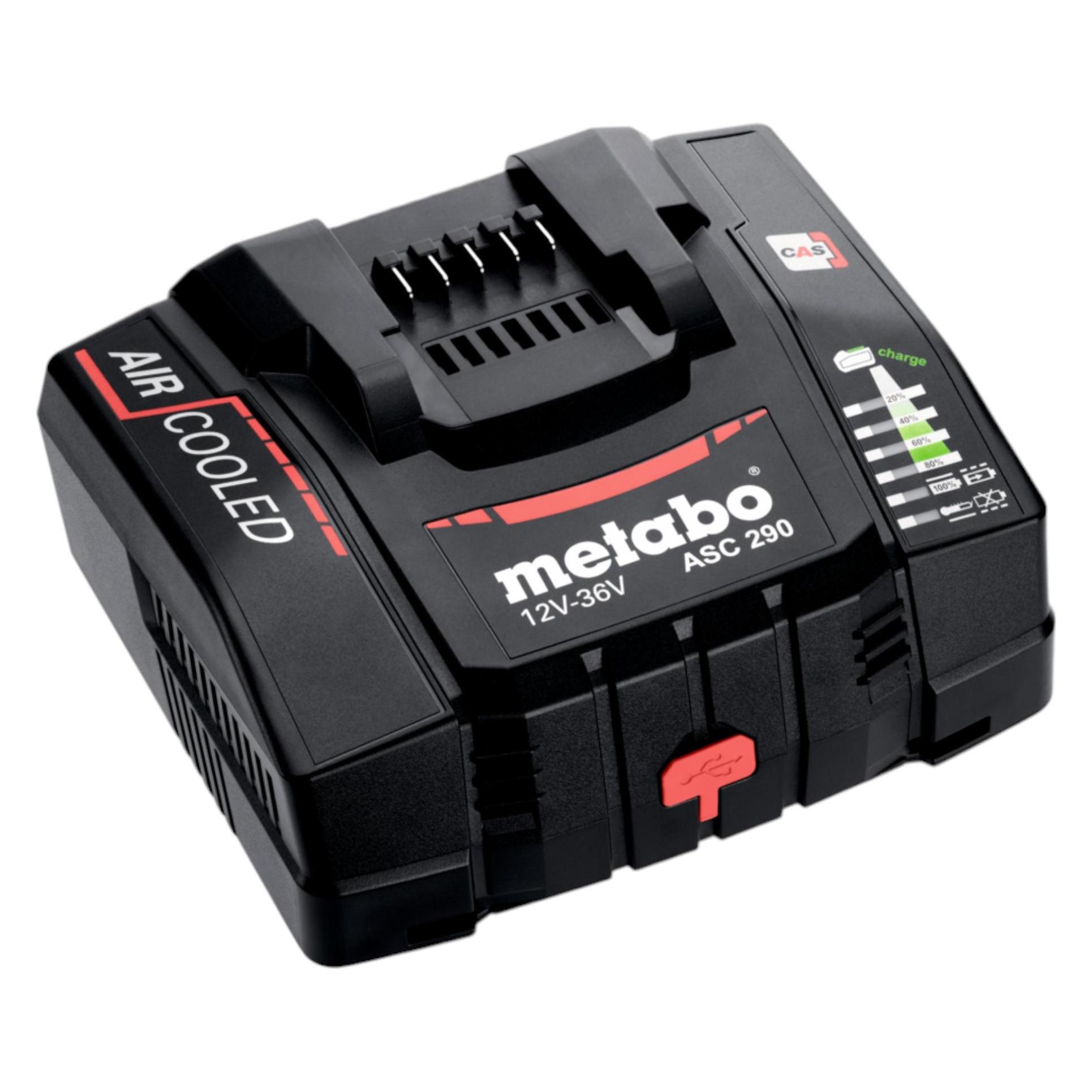 Metabo Basis Set 4x LiHDX Akkupack 18 V 4,0 Ah Akku ( 4x 624974000 ) + ASC 290 Ladegerät ( (18 V) (53702202)