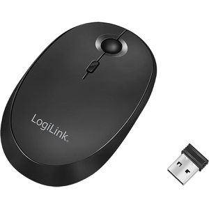 LogiLink Maus ID0204, 3 Tasten, 1600 dpi, kabellos, schwarz