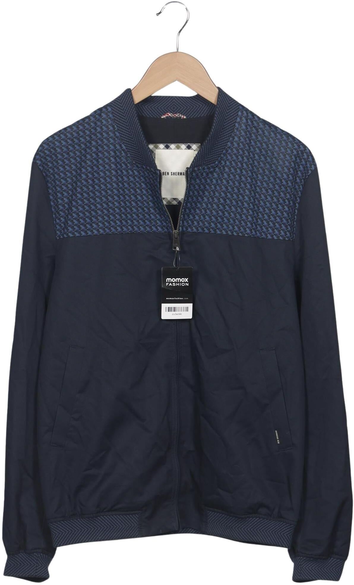 Ben Sherman Herren Jacke, Marineblau, Gr. L, Baumwolle / Synthetik - Second Hand