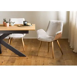 Polsterstuhl Buche 66x63x87 beige / braun ELLA #200