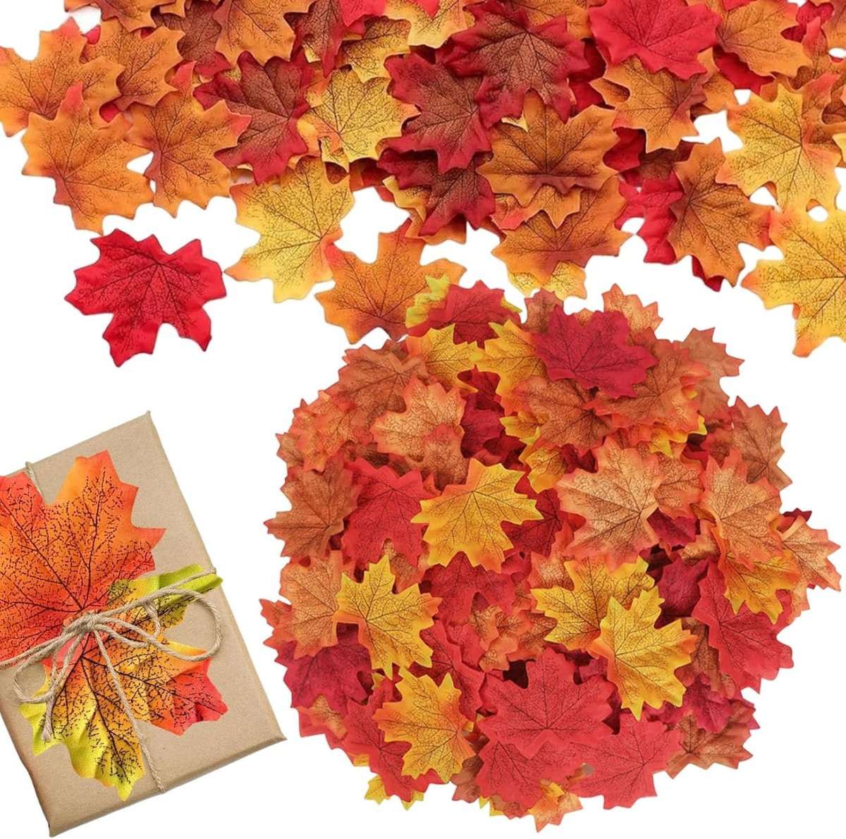 100 stuks Kunstmatige herfstbladeren met natuurlijk uiterlijk voor herfstdecoratie
