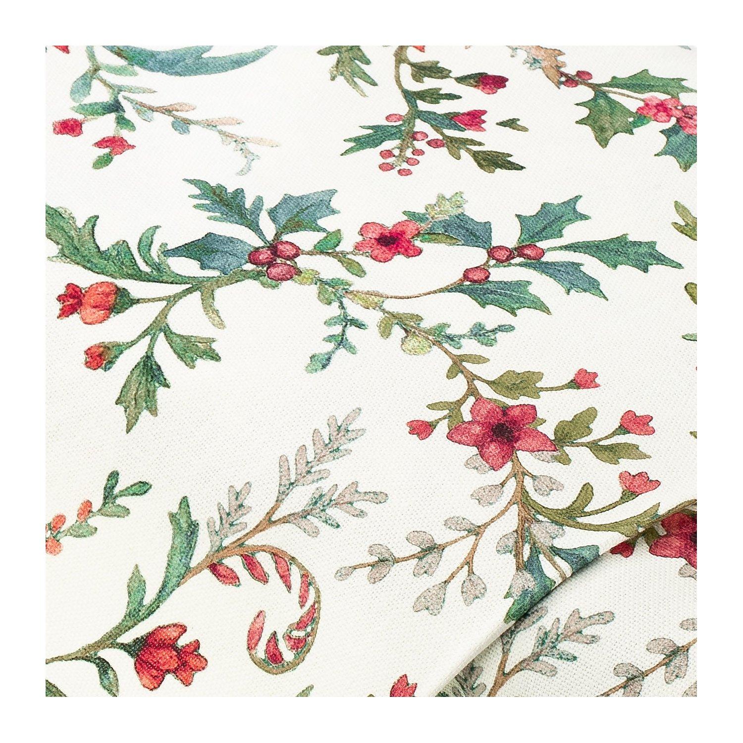 Baumwoll-Canvas Zweige & Blüten "Doreen", offwhite-color