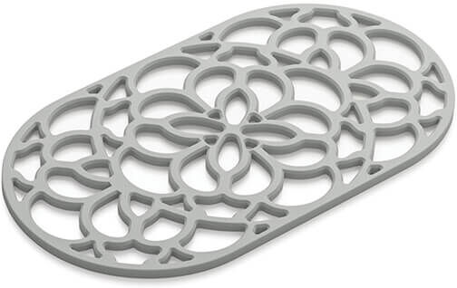 Zeal Heritage Silicone Large Oval Trivet French Grey