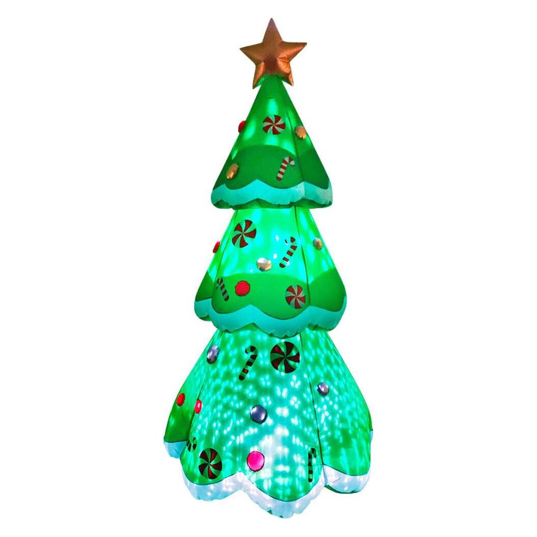 vidaXL Weihnachtsbaum Polyester Polypropylen 110 X 110 X 240 CM Aufblasbar (240 cm) (49697391)