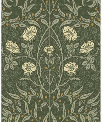 NextWall Stenciled Floral Peel and Stick Wallpaper