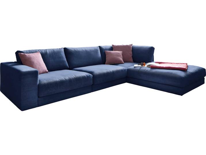 Ecksofa 3C CANDY Enisa II L-Form , blau (dunkelblau), B:325cm H:86cm T:222cm, Korpus/Basismaterial: 100% Polyester. Sitzfläche: 100% Polyester, Sofas, Ecksofa, bestehend aus Modulen, daher auch individuell aufstellbarbar