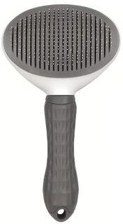 Uplift Essentials Stainless Steel Needle Grooming Comb High Density Massage & Deshedding Brush For Dogs & Cats grey
