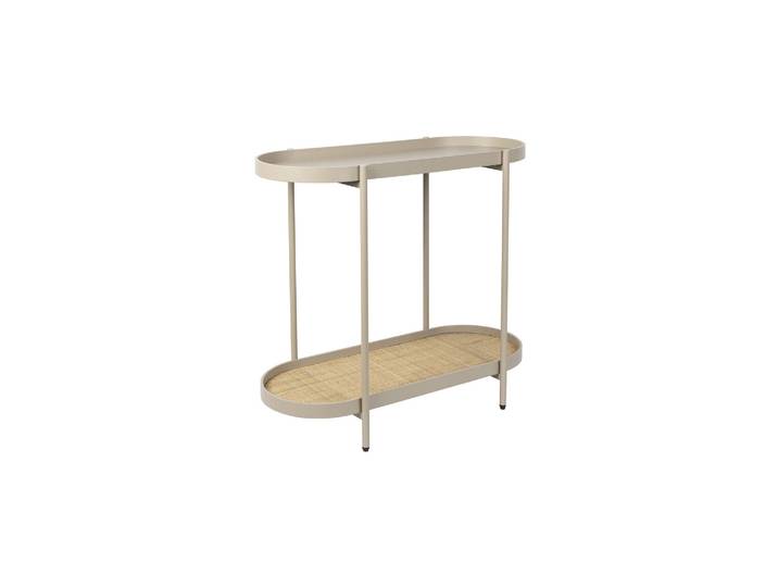 Console en bois et ratin beige Amaya