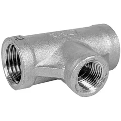 Edelstahl Gewindefittings T-Stück, Mittelabgang reduziert, IG (Ausführung: 2''IG - 1 1/4''IG - 2''IG)