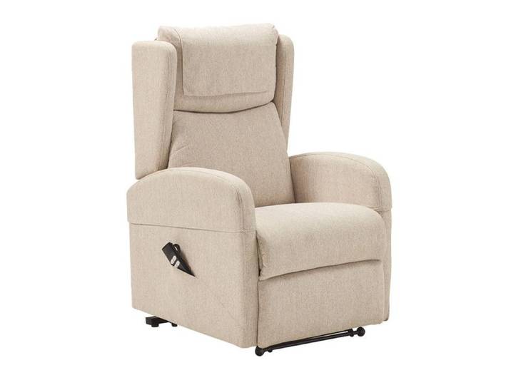 SEVILLE - Fauteuil Relax Releveur Electrique Beige Clair avec Roulettes