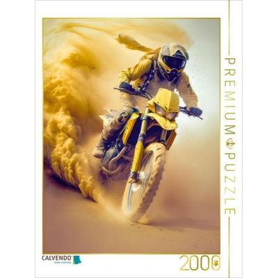 CALVENDO Puzzle Motorradrennen in der Wüste | 2000 Teile Lege-Größe 90x67cm Foto-Puzzle für glückliche Stunden