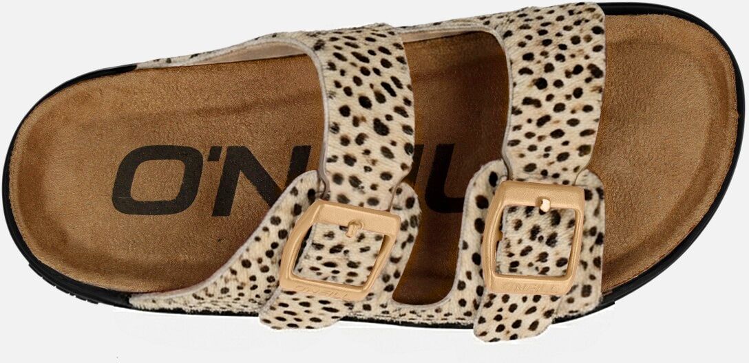Sandale O'NEILL "HALEIWA SLIDER LOW JR", Mädchen, Gr. 30, leopard, Synthetik, Schuhe Sandale, Sommerschuh, Schlappen leopard 30